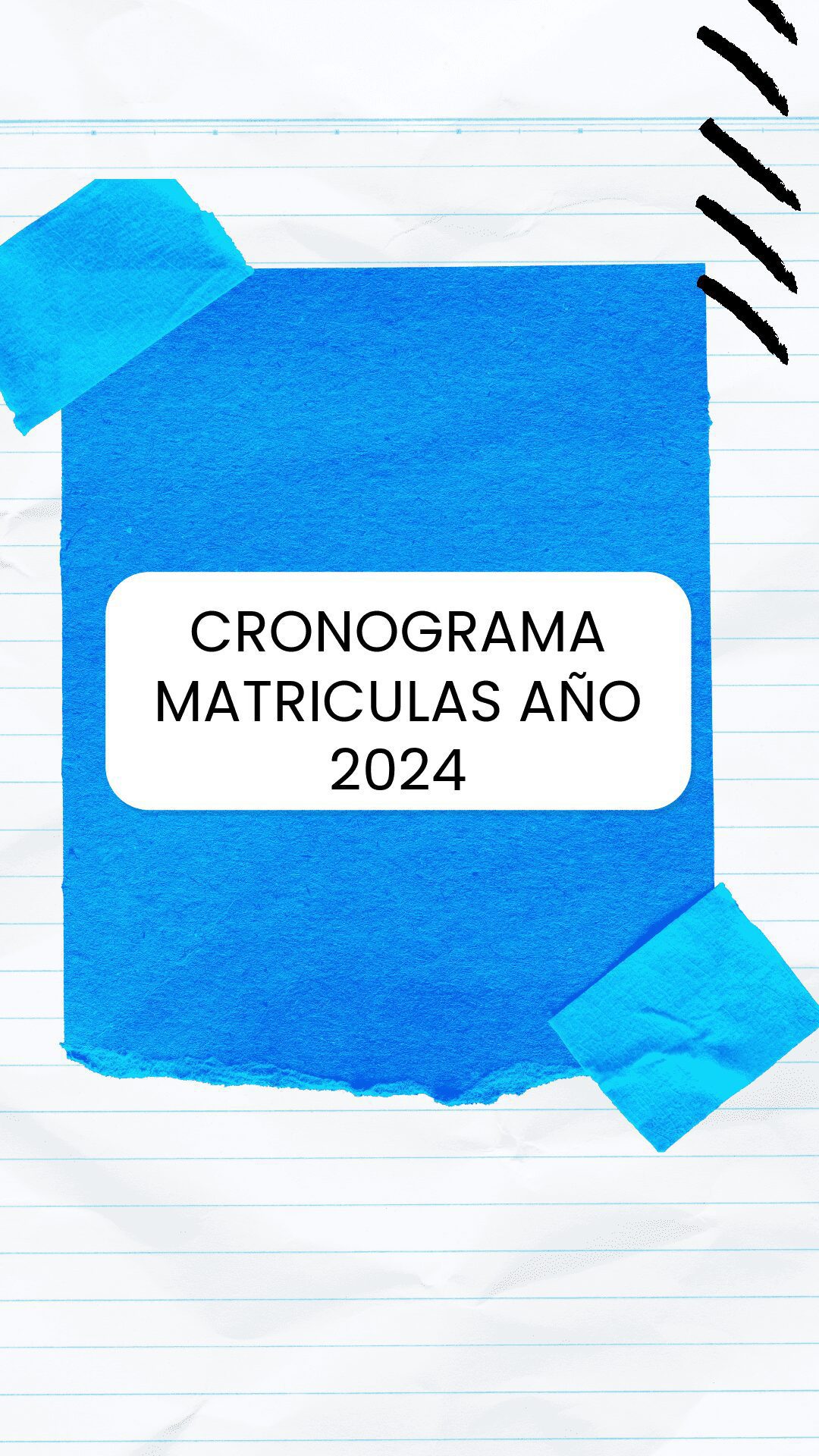 CRONOGRAMA MATRICULAS AÑO 2024